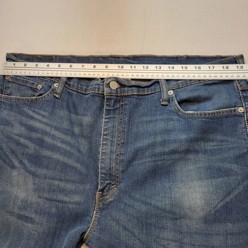 Levi's 513 Jeans‎ Mens 42x32 Blue Slim Straight Medium Wash Denim